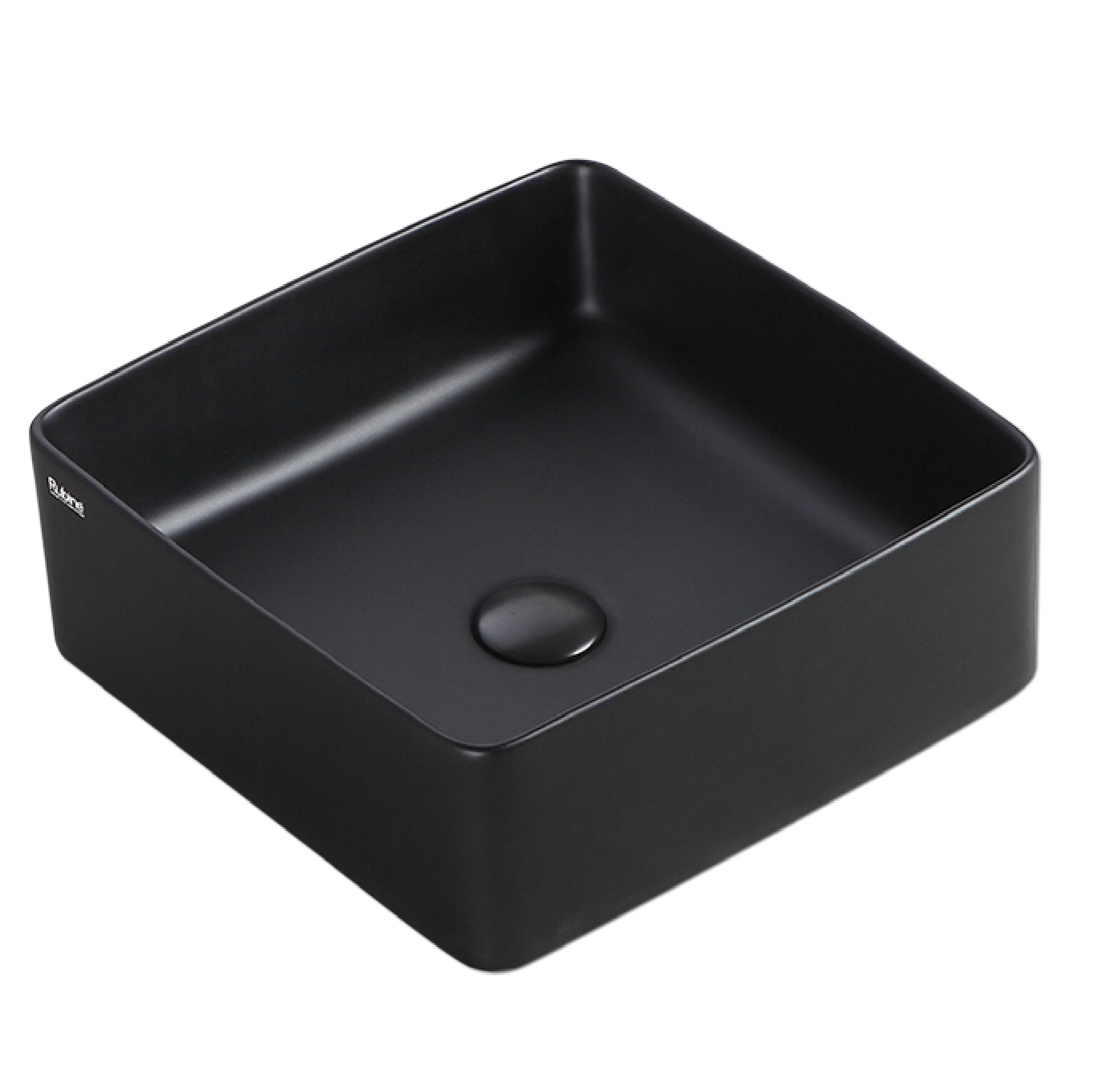 Rubine SQUARE Vitreous China Basin TOP MOUNT SQ 36-BK